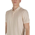 EA7 Emporio Armani Beige Cotton Polo Shirt