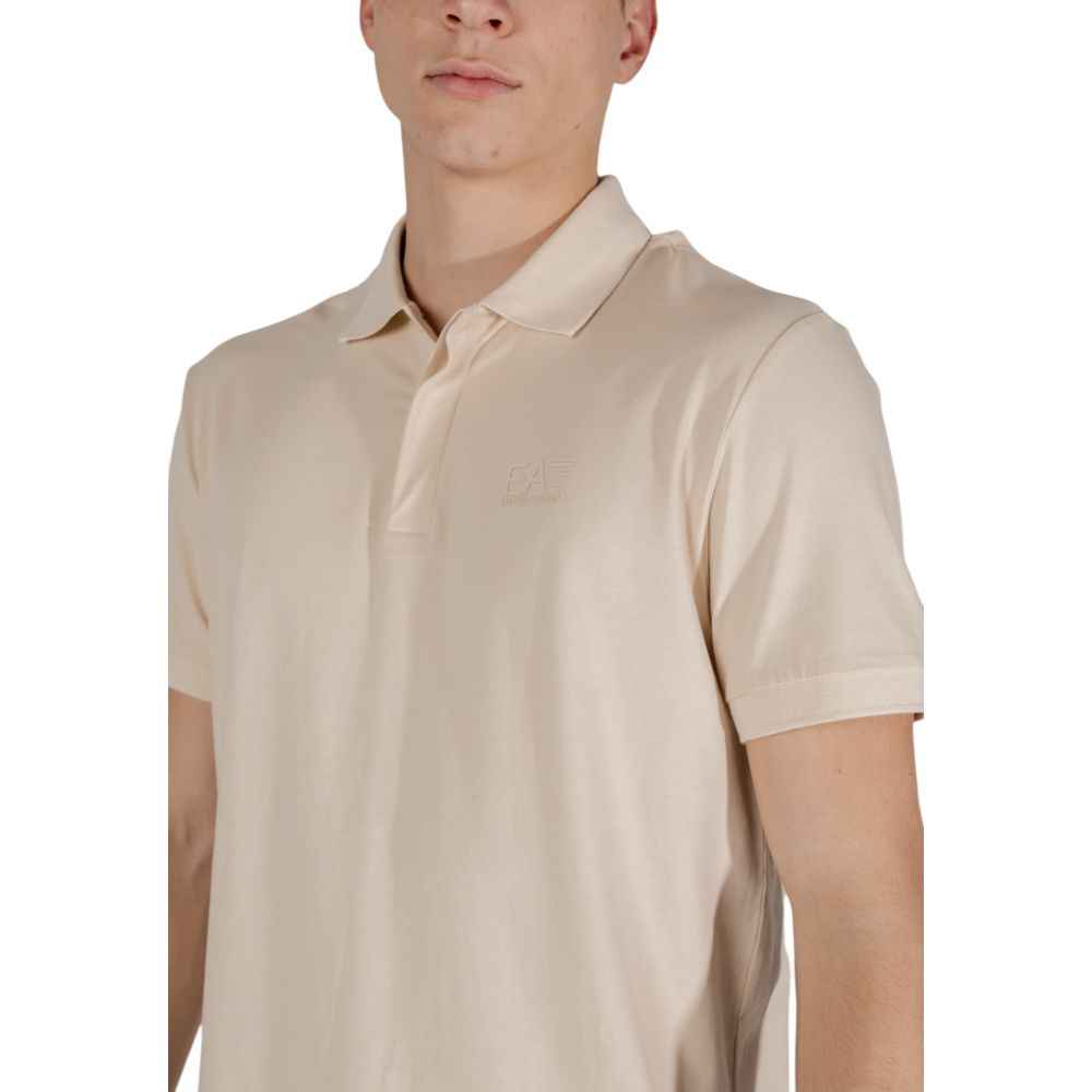 EA7 Emporio Armani Beige Cotton Polo Shirt