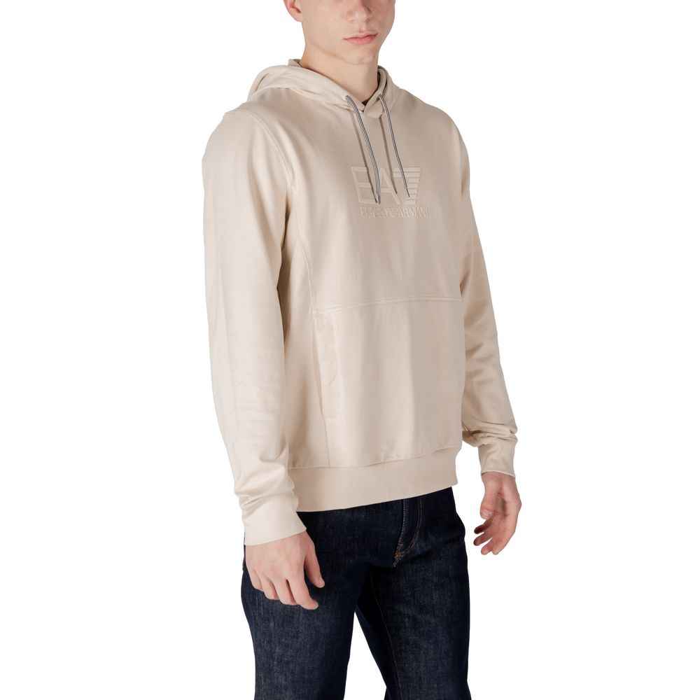 EA7 Emporio Armani Beige Cotton Hoody