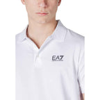 EA7 Emporio Armani White Cotton Polo Shirt