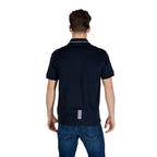 EA7 Emporio Armani Blue Cotton Polo Shirt