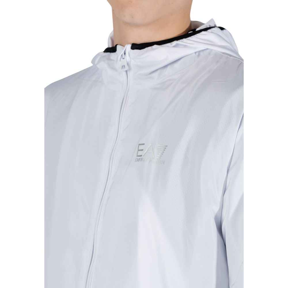 EA7 Emporio Armani White Polyester Jackets & Coat