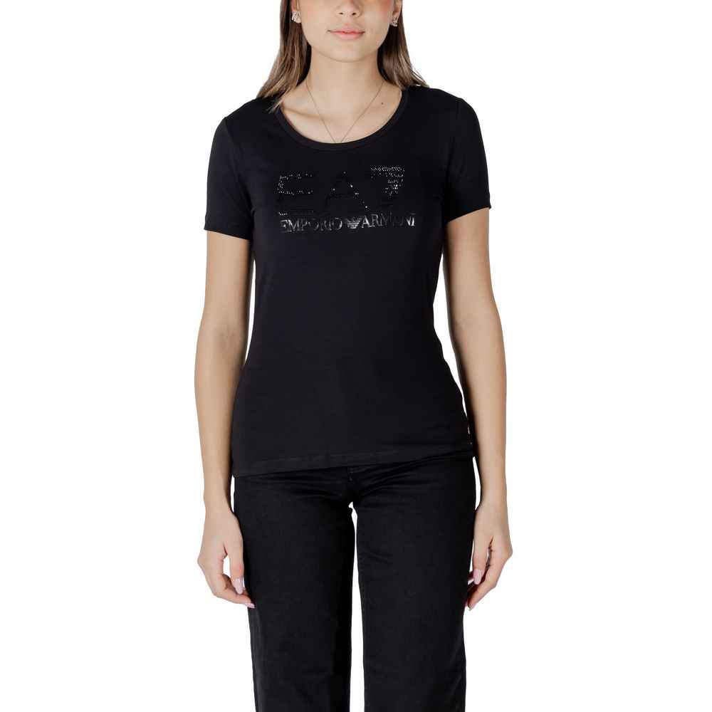 EA7 Emporio Armani Black Cotton T-Shirt
