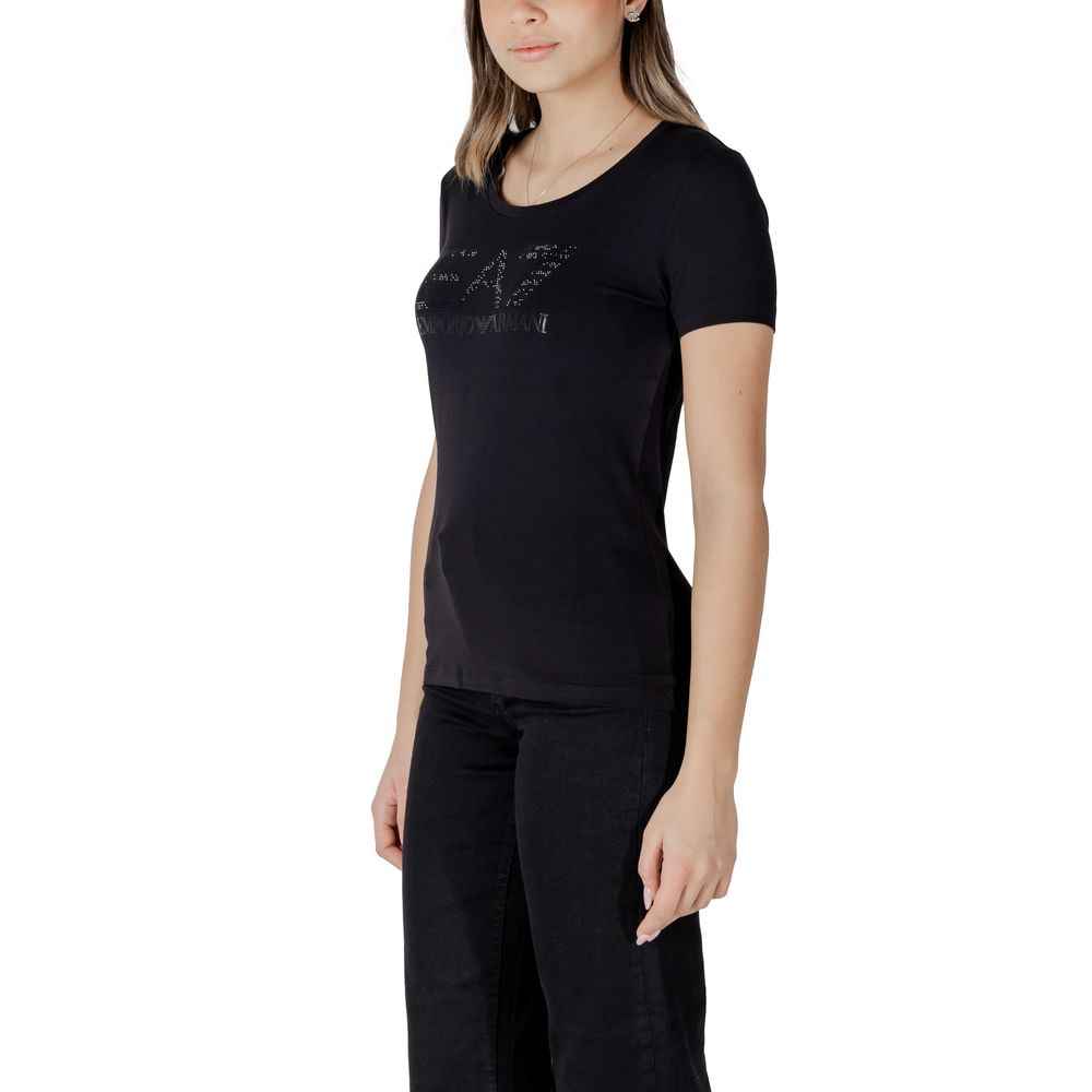 EA7 Emporio Armani Black Cotton T-Shirt
