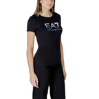 EA7 Emporio Armani Black Cotton T-Shirt