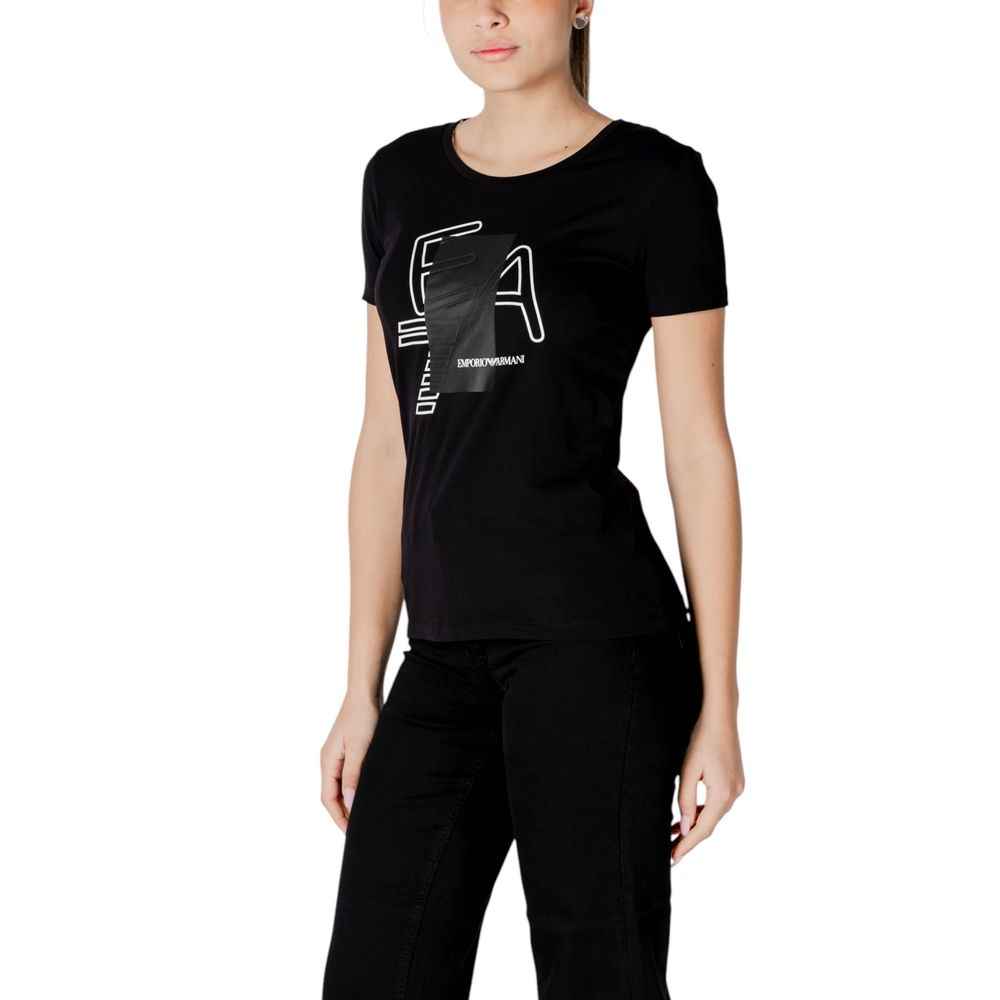 EA7 Emporio Armani Black Cotton T-Shirt