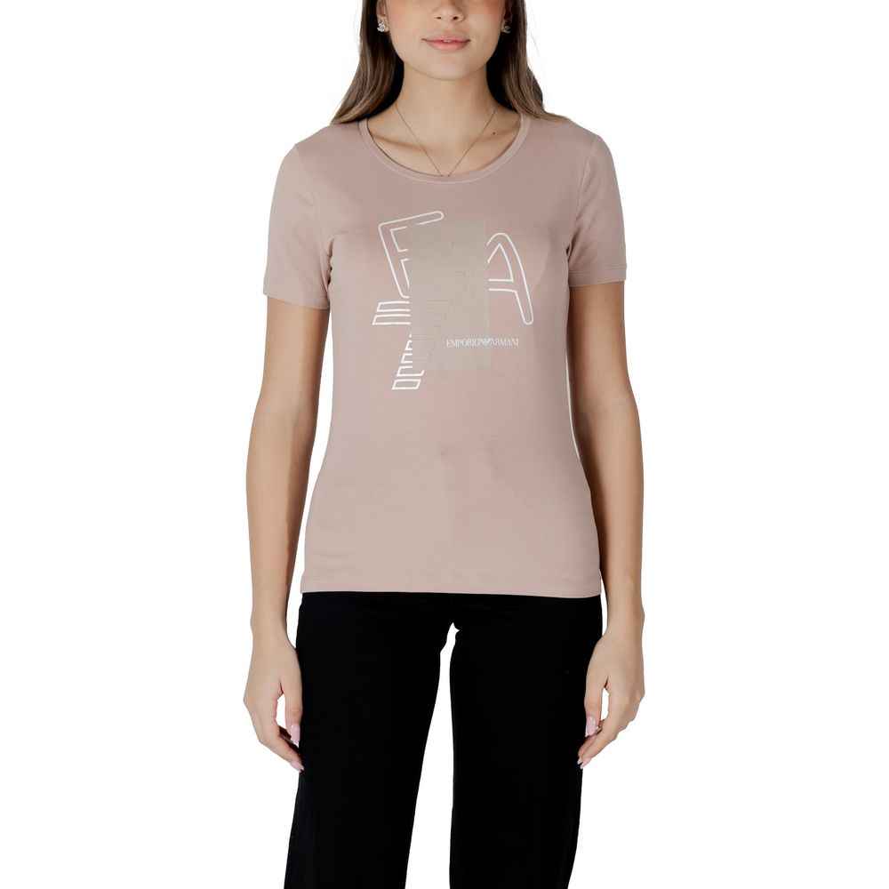 EA7 Emporio Armani Pink Cotton T-Shirt