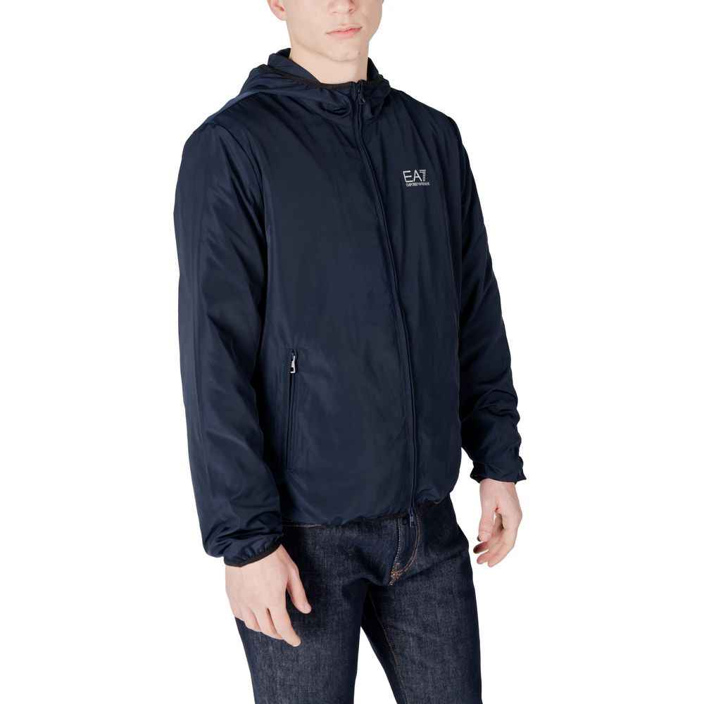 EA7 Emporio Armani Blue Polyester Jackets & Coat