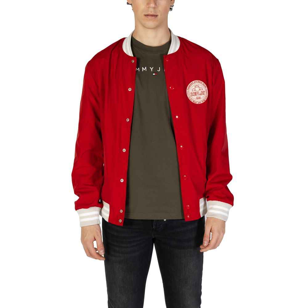 Replay Red Cotton Jackets & Coat