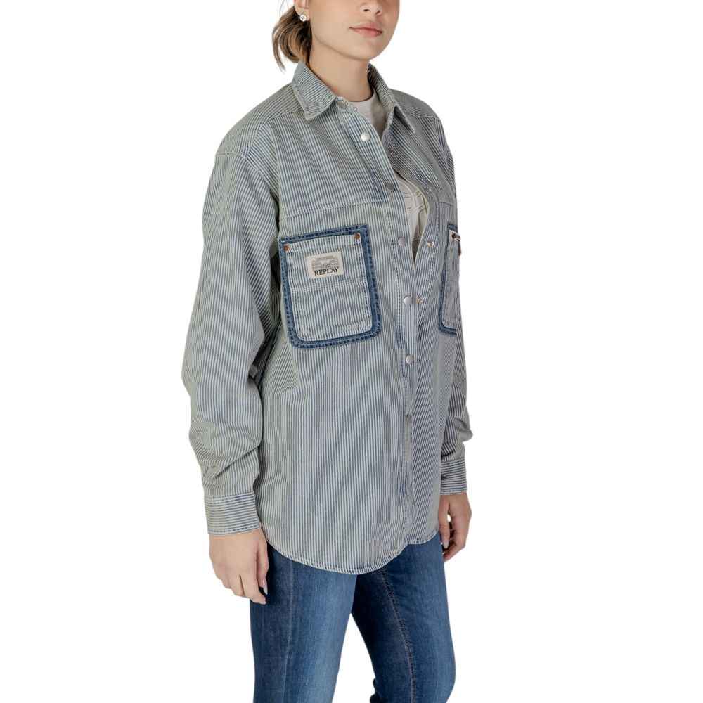 Replay Blue Cotton Shirt