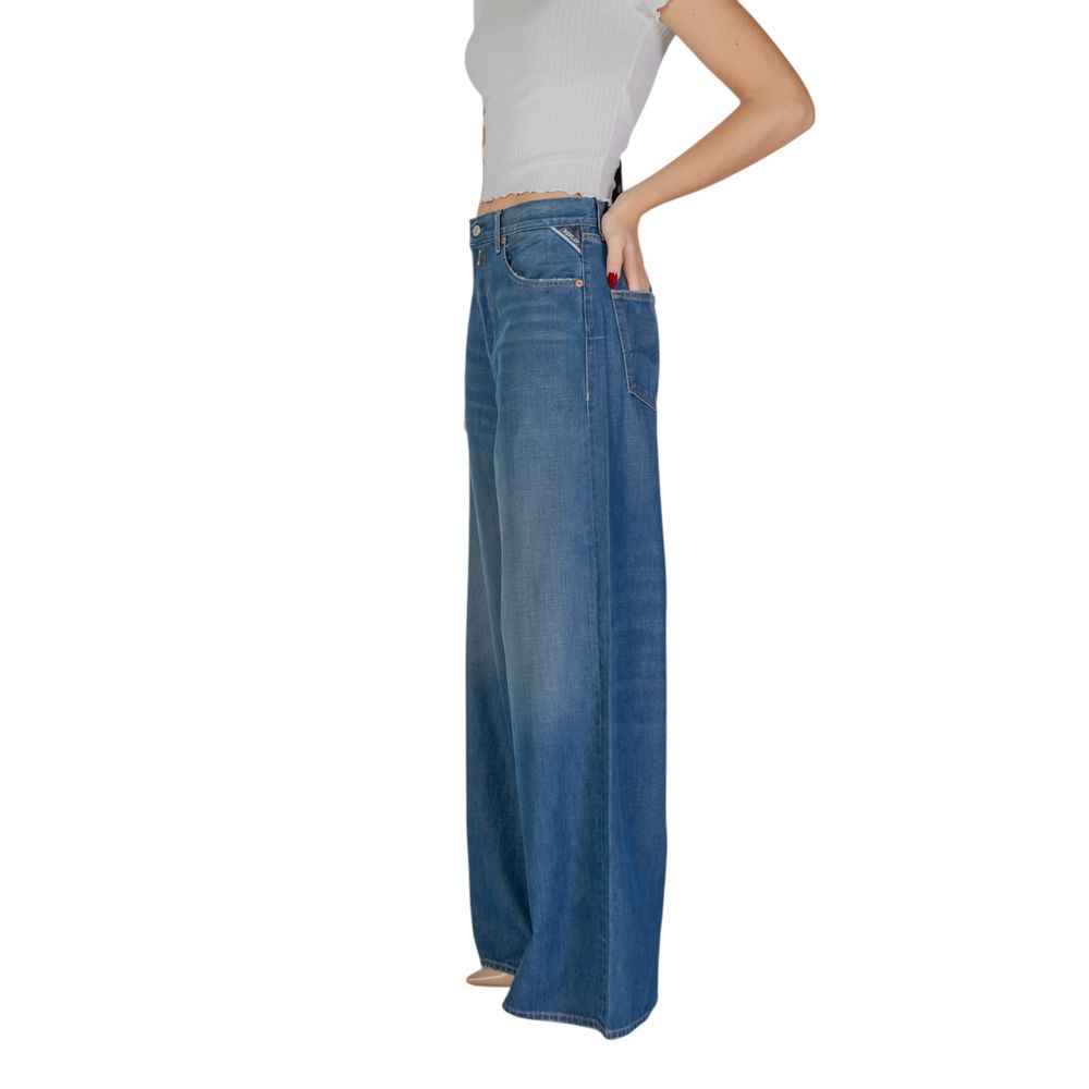 Replay Blue Cotton Bootcut Jean