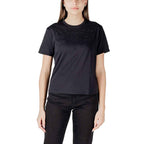 Jacqueline De Yong Black Cotton T-Shirt