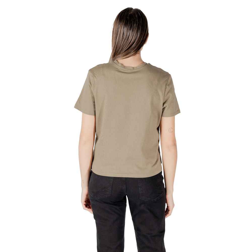 Jacqueline De Yong Green Cotton T-Shirt