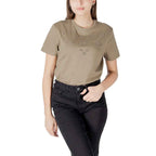 Jacqueline De Yong Green Cotton T-Shirt