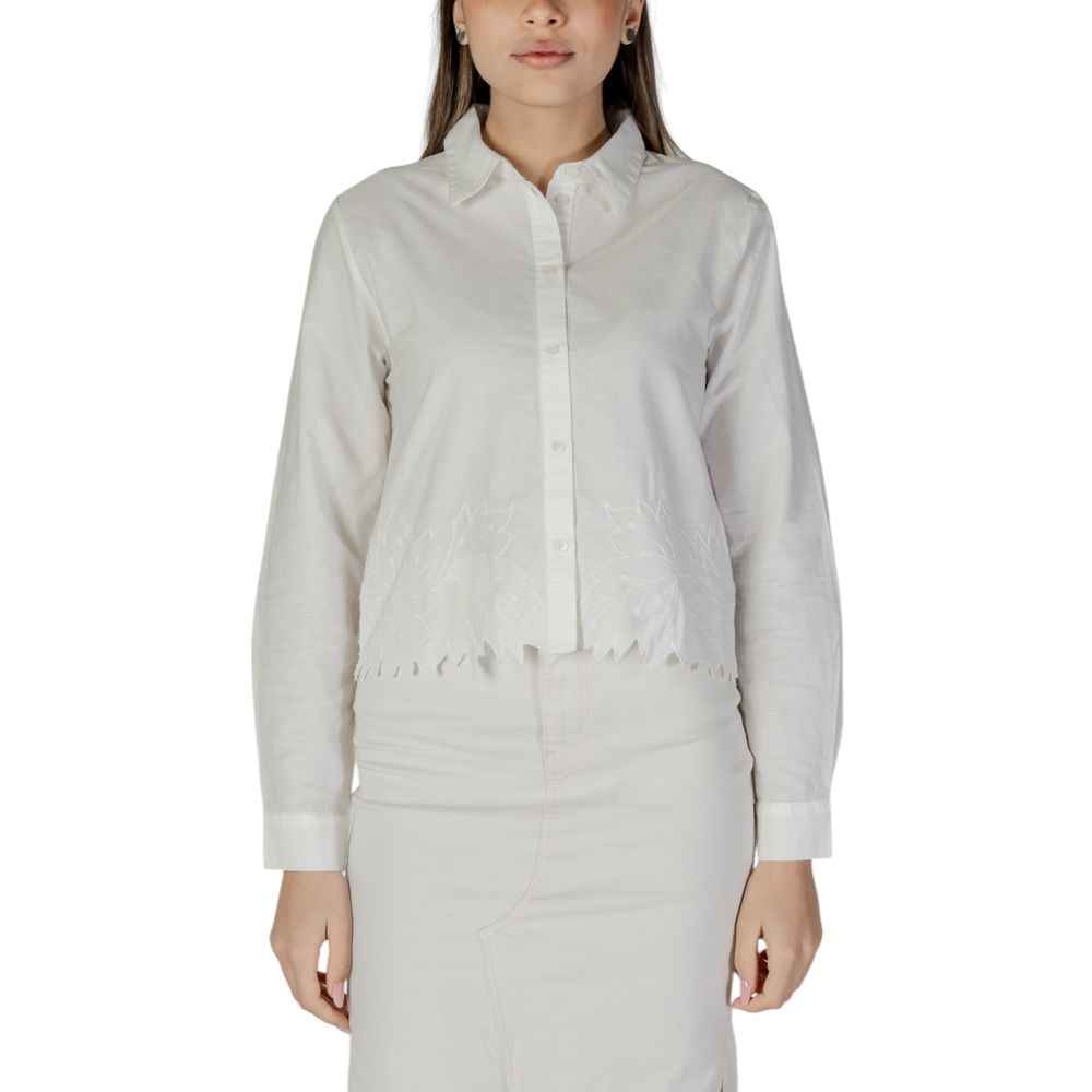 Jacqueline De Yong White Cotton Shirt