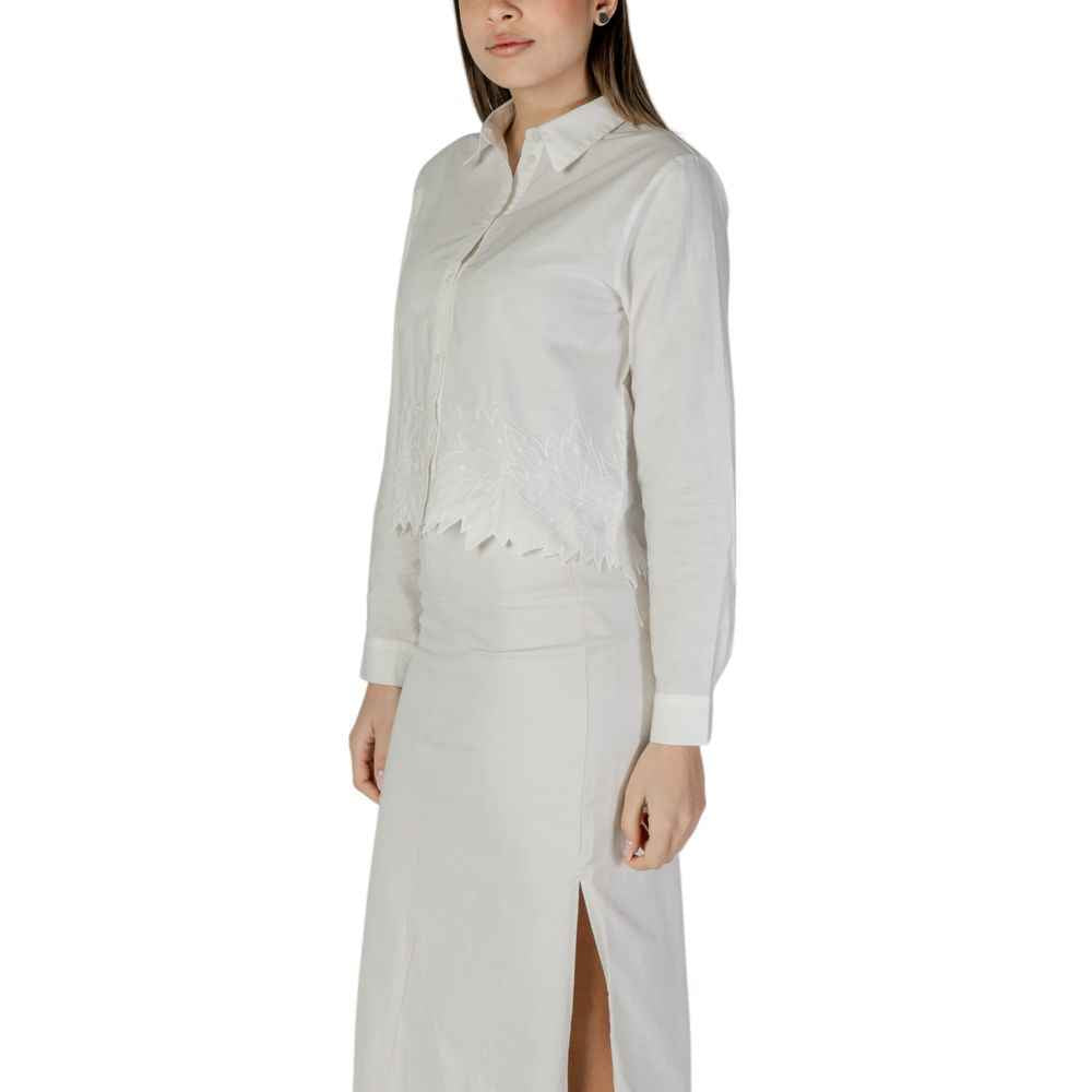 Jacqueline De Yong White Cotton Shirt