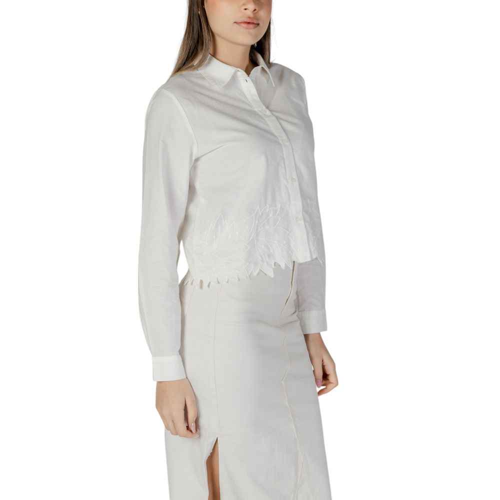 Jacqueline De Yong White Cotton Shirt