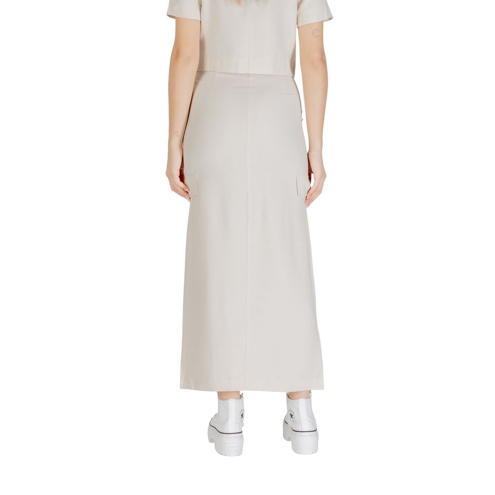 Jacqueline De Yong Bicolor Viscose Skirt