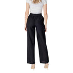 Vila Clothes Black Viscose Pant