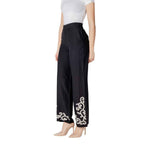 Vila Clothes Black Viscose Pant