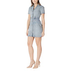 Morgan De Toi Blue Cotton Midi