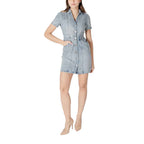 Morgan De Toi Blue Cotton Midi