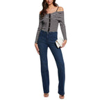 Morgan De Toi Black And White Viscose Long Sleeve