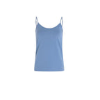 Morgan De Toi Blue Cotton Tank Tops