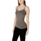 Morgan De Toi Green Cotton Tank Top