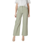 Morgan De Toi Green Cotton Relaxed Fit Jeans