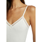Morgan De Toi Cream Viscose Tank Top
