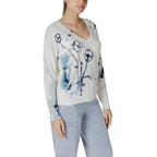 Desigual White Viscose Sweatshirt