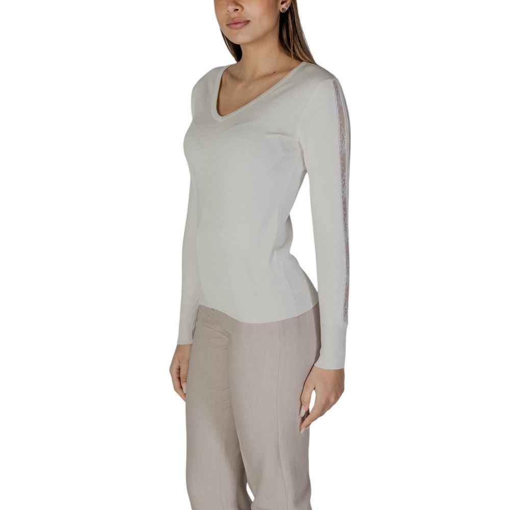 Street One Cream Viscose Long Sleeve T-Shirt