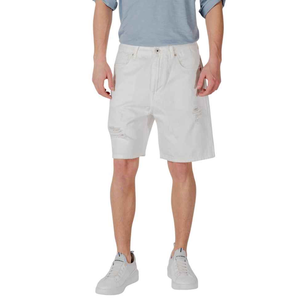 Gianni Lupo White Cotton Bermuda