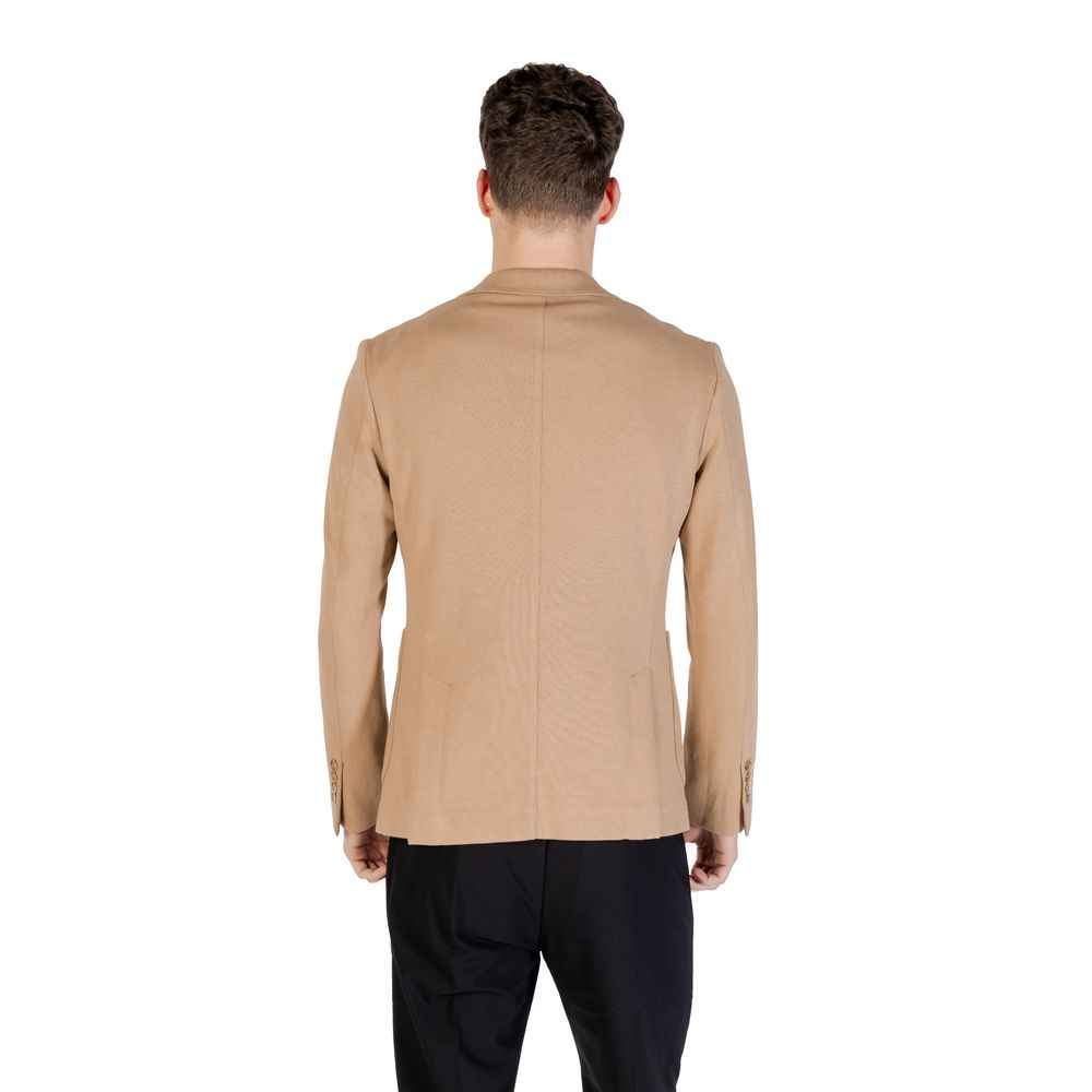 Gianni Lupo Beige Cotton Blazer