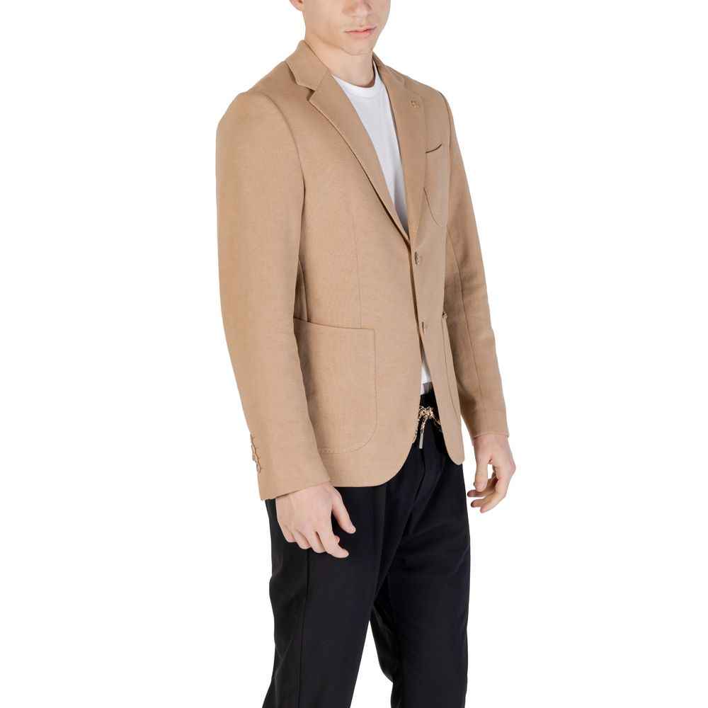 Gianni Lupo Beige Cotton Blazer