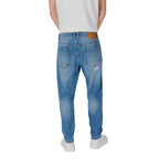 Gianni Lupo Blue Cotton Relaxed Fit Jean