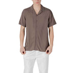 Gianni Lupo Brown Viscose Shortsleeve