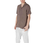 Gianni Lupo Brown Viscose Shortsleeve