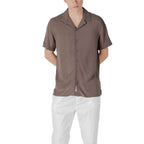 Gianni Lupo Brown Viscose Shortsleeve