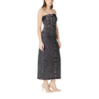 ICHI Black Cotton Midi