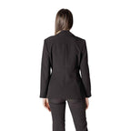 ICHI Black Polyester Blazer