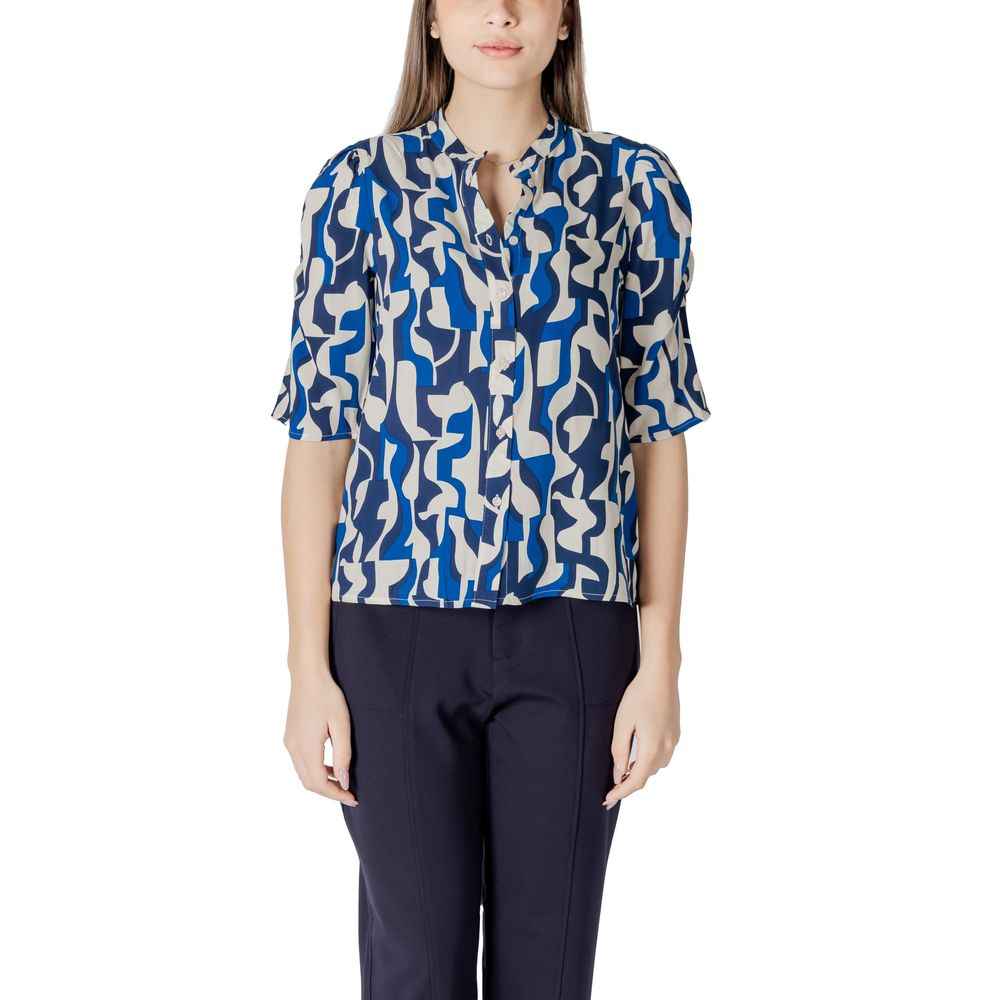 ICHI Blue Viscose Blouse