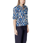 ICHI Blue Viscose Blouse