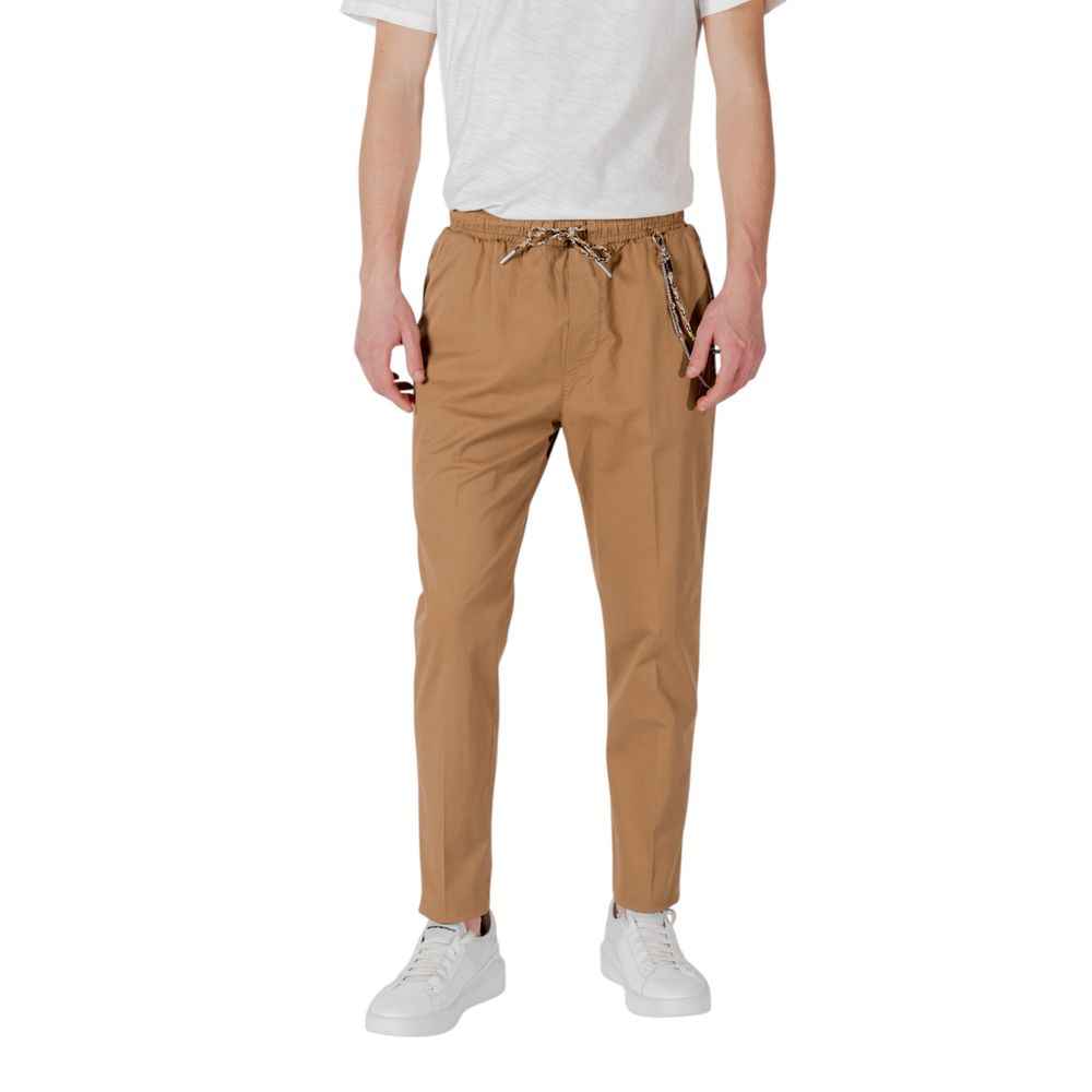 Gianni Lupo Brown Cotton Pant