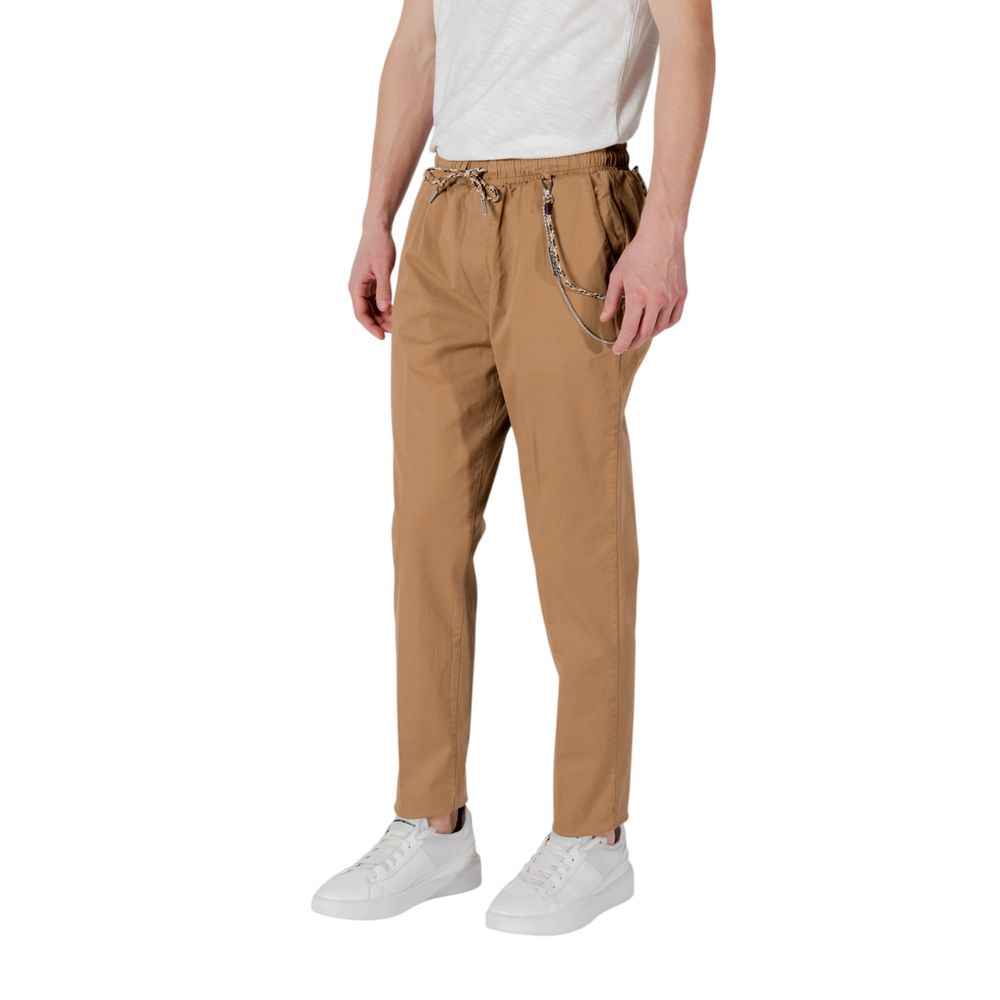 Gianni Lupo Brown Cotton Pant