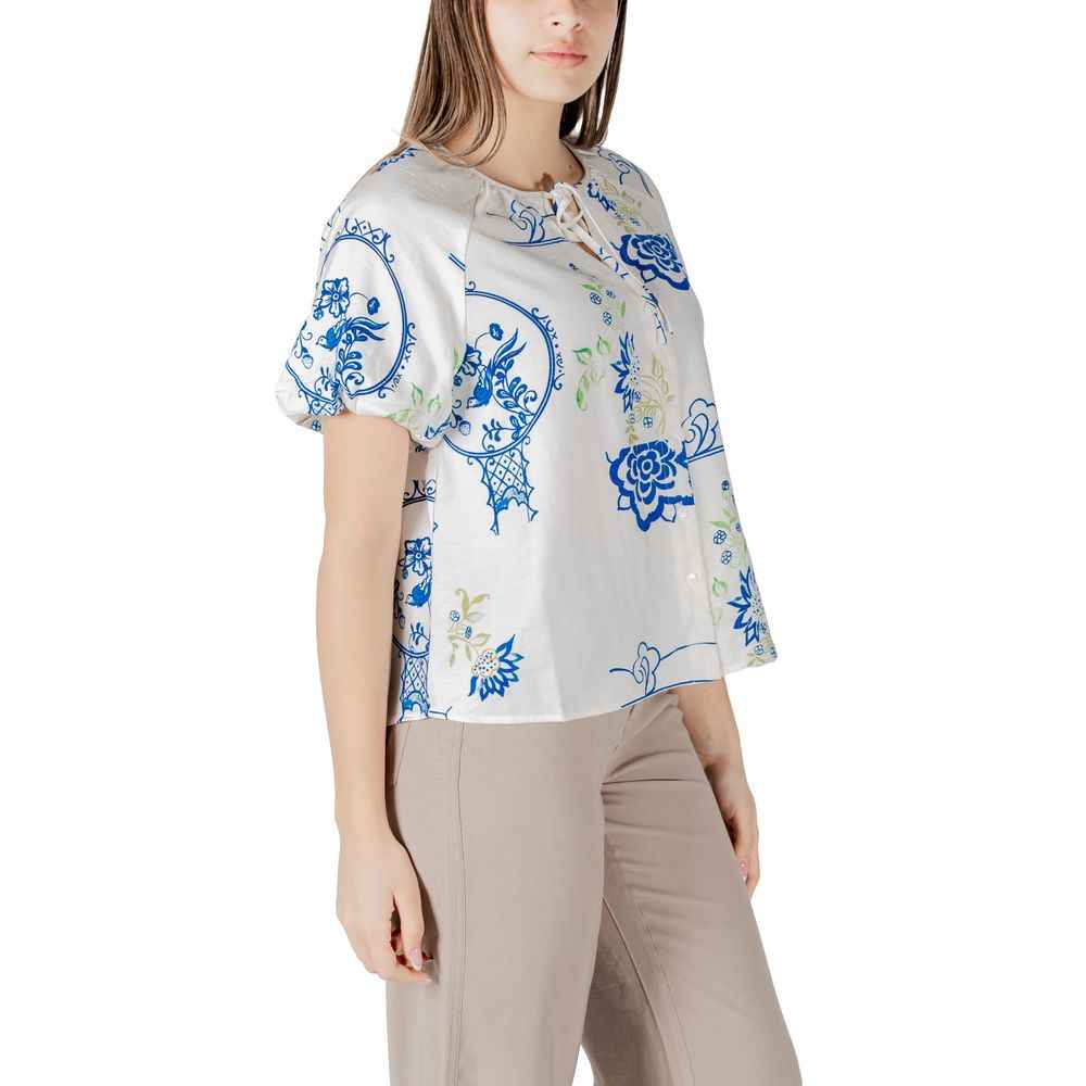 ICHI White Viscose Shortsleeve