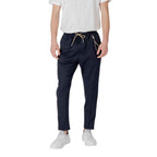 Gianni Lupo Blue Cotton Pant