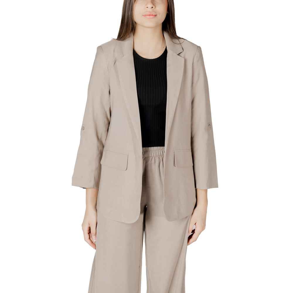 Only Beige Viscose Blazer