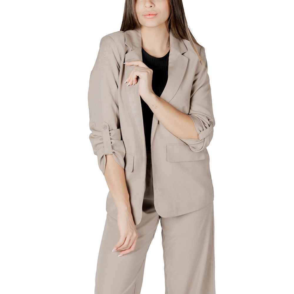 Only Beige Viscose Blazer